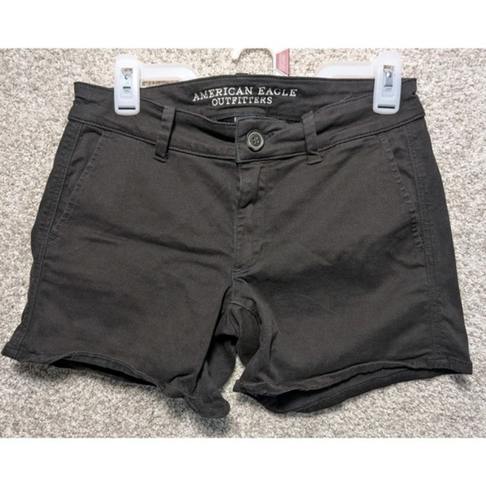 American Eagle Outfitters Shorts Womens 4 Black‎ Super Stretch Casual Shorts